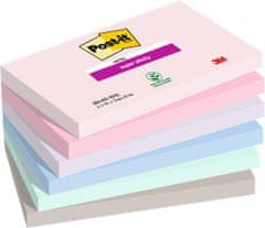 3M Samolepiaci bloček "Super Sticky Soulful", mix pastelových farieb, 76 x 127 mm, 6x 90 listov, 7100259202