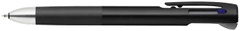 Zebra Multifunkčné guľôčkové pero "Blen", dve farby 0,24 mm + mikroceruzka 0,5 mm, kovovo čierne telo pera, 88441