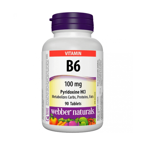 Webber Naturals Vitamín B6 (pyridoxín) 100mg