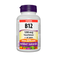 Webber Naturals Vitamín B12 1200mcg postupné uvoľňovanie