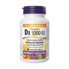Webber Naturals Vitamín D3 1000 IU cmúľací