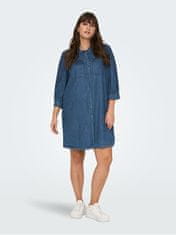 Only Carmakoma Dámske šaty CARFELICA Regular Fit 15281042 Medium Blue Denim (Veľkosť 46)
