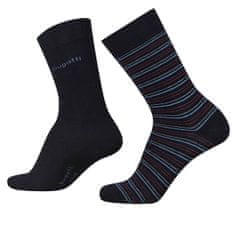 BUGATTI 2 PACK - pánske ponožky 6360-545 navy (Veľkosť 39-42)