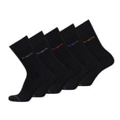 BUGATTI 5 PACK - pánske ponožky 6260X-610 black (Veľkosť 39-42)