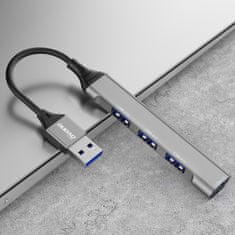 DUDAO A16B HUB adaptér USB - 4x USB, čierny