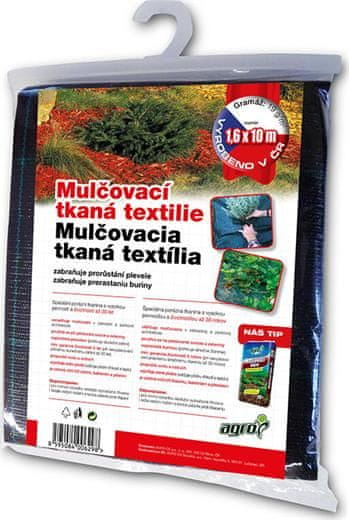 Agro Textílie mulčovacia, tkaná 1.6 x 10 m, čierna