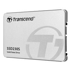 Transcend SSD230S 2TB SSD disk 2.5'' SATA III, 3D TLC, Aluminium casing, 560MB/s R, 520MB/s W strieborný
