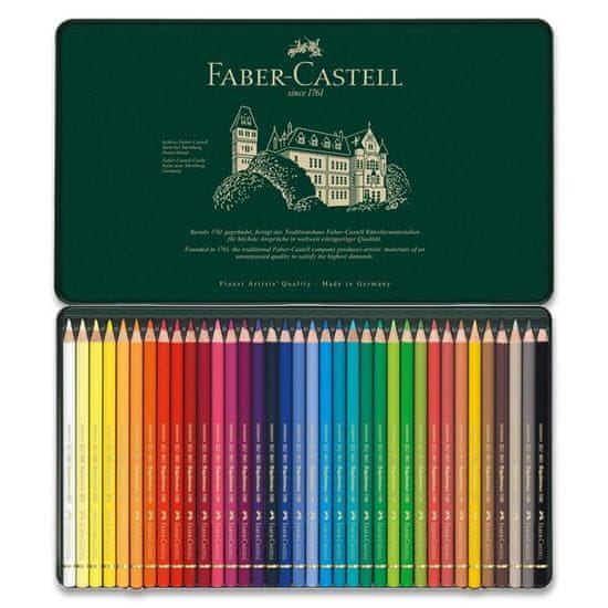 Faber-Castell Pastelky Polychromos 110036 plechová krabička, 36 farieb