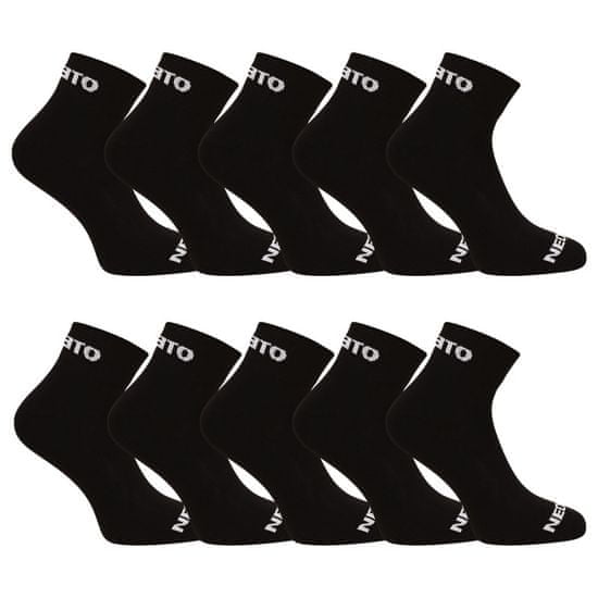 Nedeto 10PACK ponožky členkové čierne (10NDTPK001-brand)