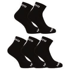 Nedeto 5PACK ponožky členkové čierne (5NDTPK001-brand) - veľkosť L
