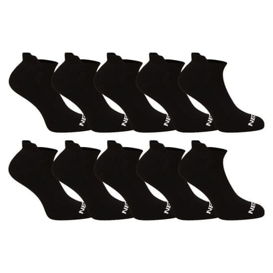 Nedeto 10PACK ponožky nízke čierne (10NDTPN001-brand)