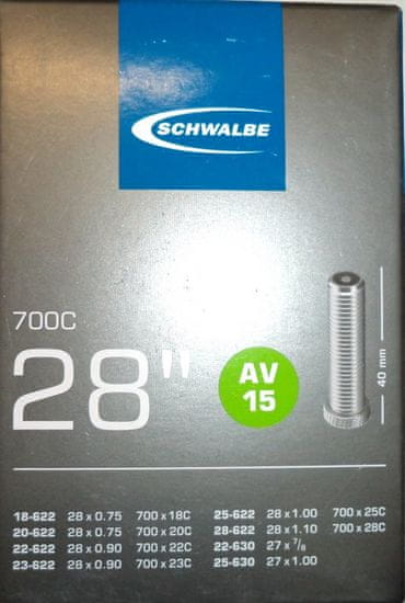 Schwalbe Duša AV15 28" x 3/4-1.10 (18/28-622) AV/40mm