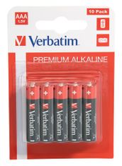 VERBATIM alkalická batéria 1,5 V AAA/ blister 10ks