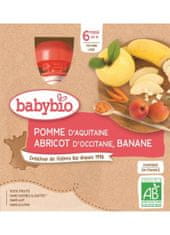 Babybio 3x Kapsička jablko marhuľa banán 4x 90 g