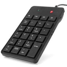 C-Tech klávesnica KBN-01, numerická, 23 kláves, USB slim black