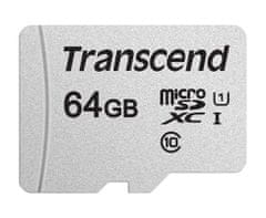 Transcend 64GB microSDXC 300S UHS-I U1 (Class 10) pamäťová karta (bez adaptéra)