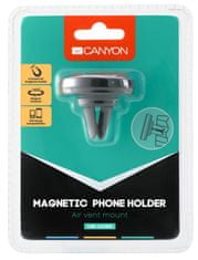 Canyon držiak na telefón do auta, magnetický, inštalácia do ventilácie, 2 pliešky v balení, čierna
