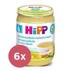 HiPP 6x BIO zeleninová polievka s kuracím mäsom (190 g) – mäsovo-zeleninový príkrm