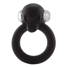 Vibračný erekčný krúžok Shadow Skull Black