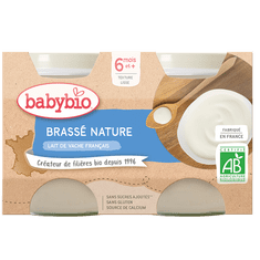 Babybio Brassé z francúzskeho mlieka natur 2x 130 g