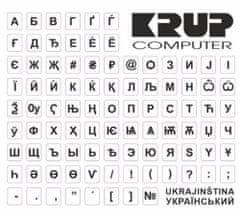 PremiumCord Ukrajinská prelepka na klávesnici - biela