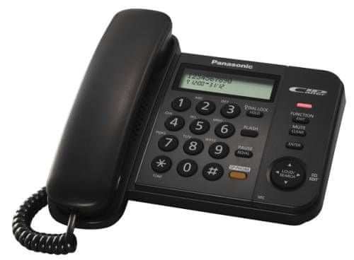 PANASONIC KX-TS580FXB - jednolinkový telefón, čierny