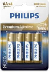 Philips Batéria LR6M4B/10 Premium Alkalická AA 4ks