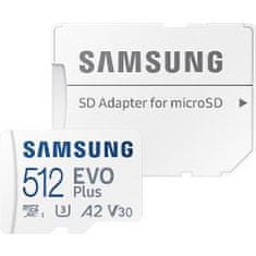SAMSUNG MicroSDXC 512GB EVO Plus+SD adap