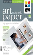 ColorWay fotopapier/ ART matte "magnetic" 650g/m2, A4/ 5 kusov