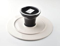 Affekdesign Porcelánový podnos LOUISE MARBLE 30 cm čiernobiely