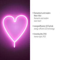 PAUL NEUHAUS LEUCHTEN DIREKT aj s JUST LIGHT LED nástenné svietidlo ružová, srdce, USB, šnúrový vypínač, dekoratívne LD 85020-87