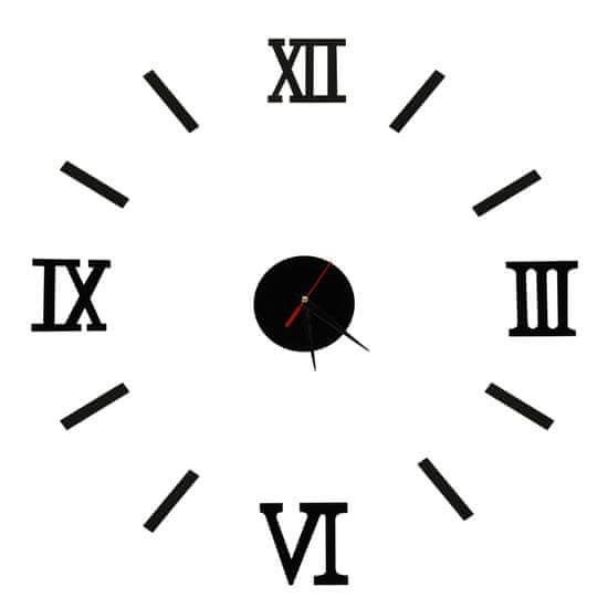 Aga Nástenné hodiny čierne rímske číslice