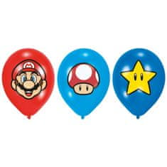 Amscan Nafukovacie balóniky Super Mario 27,5 cm 6ks -