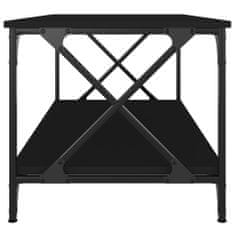 Vidaxl Konferenčný stolík čierny 100x50x45cm spracované drevo a železo