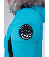 Soccx  Dámska Zimná bunda s kapucňou Iced petrol Tyrkysová S