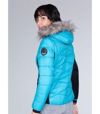 Soccx  Dámska Zimná bunda s kapucňou Iced petrol Tyrkysová S