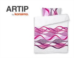 Konsimo Obliečky z mikrovlákna ARTIP 140x200 cm ružovo-fialové
