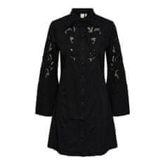 Y.A.S Dámske šaty YASLUIGI Regular Fit 26032676 Black (Veľkosť M)