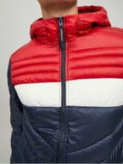 Jack&Jones Pánska bunda JJEHERO 12211785 Navy Blazer TRUE RED BLOCKING (Veľkosť S)