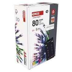 EMOS GoSmart LED vianočná reťaz, 8 m, vonkajšia aj vnútorná, RGB, programy, časovač, wifi