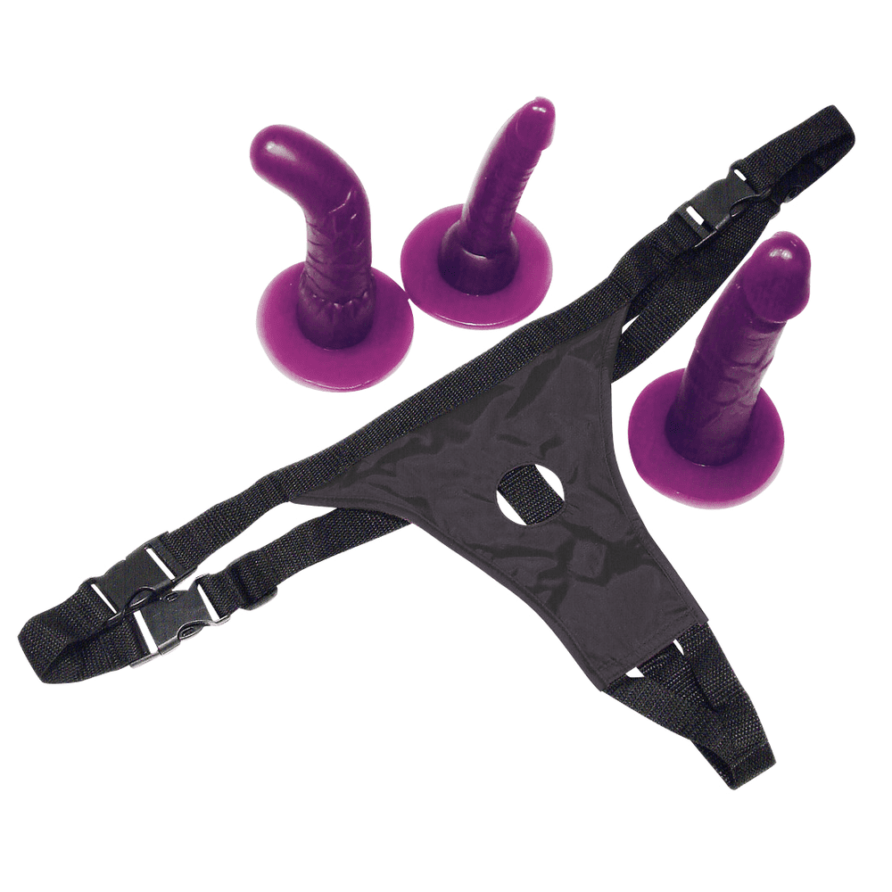 Bad Kitty Pripínacie penisy Strap-On purple Set