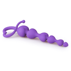 Análny kolík Purple Anal Beads Heart Handle