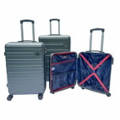 Linder Exclusiv Sada cestovných kufrov SC3002 Sivá