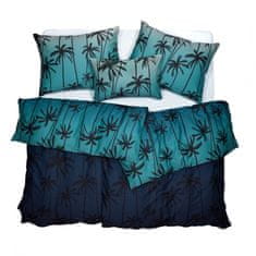 SCANquilt Obliečky SATÉN DESIGN night palms štandardný 1x paplón 140x200 + 1x vankúš 70x90 cm