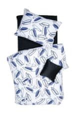 SCANquilt Obliečky JERSEY ovály modrá štandardný 1x paplón 140x200 + 1x vankúš 70x90 cm