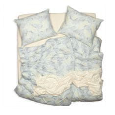 SCANquilt Obliečky JERSEY perie sivá smotanová štandardný 1x paplón 140x200 + 1x vankúš 70x90 cm