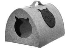 WOWO Domček pre mačku z plsti, veľkosť S (40x30x25cm) - Ručne vyrobený