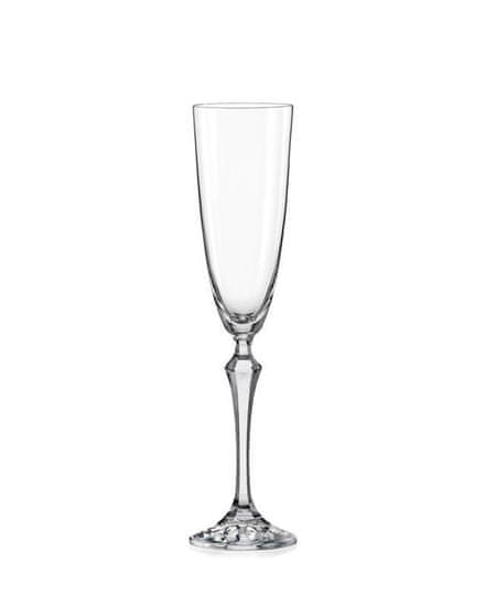 Crystalex Bohemia Crystal poháre na šampanské Elisabeth 200ml (set po 6ks)