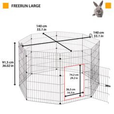 Ferplast FREERUN Výbeh pre králiky a iné hlodavce Ø 140 x 91,5 cm