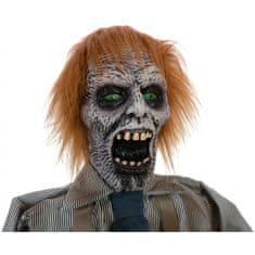 Europalms Halloween postava zombie s motorovou pílou, pohyblivá, 170 cm